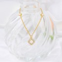 Customized Fashion Design Dainty Gold Plated With Ice Out Zircon Cross Chain S925 Sterling Silver Jewelry Necklace