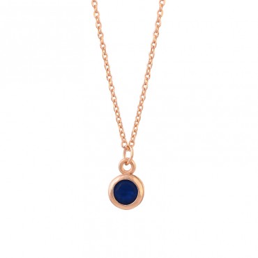 Simple Design High Quality 18K Gold Plated Ice Out Blue Zircon Stone With Dangle  S925 Sterling Silver Chain Necklace Jewelry