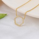 Geometry Fashion Design  High Quality Light Luxury18K Gold Plated Zircon Stone Pendant Necklace  S925 Sterling Silver Jewelry