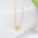 Vintage Fashion Style Letter M Heart Pendant  Gold Plated S925 Sterling Silver Chain Necklace Jewelry For Women