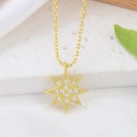 Luxury design Galaxy North Star Pendant 18k Gold Plated Ice Out Zirconia Necklace S925 Sterling Silver Jewelry Necklaces