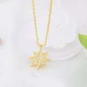 Luxury design Galaxy North Star Pendant 18k Gold Plated Ice Out Zirconia Necklace S925 Sterling Silver Jewelry Necklaces