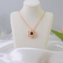 925 Silver Rose gold Six Pointed Star Nano Project Engraved 100 Different Languages I Love You Necklace