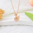 New Product A Hundred Languages I Love You Projection 925 sterling silver necklace Swan Pendant Necklaces Gifts