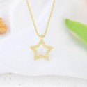 Latest Trending Fashion 925 sterling silver gold-plated star pendant Beautiful Minimalist Star Charm Chain Necklace Jewelry