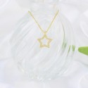 Latest Trending Fashion 925 sterling silver gold-plated star pendant Beautiful Minimalist Star Charm Chain Necklace Jewelry