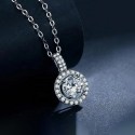Custom Fashion Charm  Moissanite Stone  925 Sterling Silver Jewelry Pendant Necklace Wedding Jewelry For Women