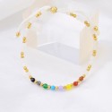 Natural Clear Crystal Geometric ColorfulHand-beaded 925 sterling silver Rope Adjustable Women Jewelry Accessories Gift