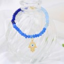 Fashion Islamic Turkish Blue Eye Bracelet Eye Fatima Bracelet Handmade beaded 925 sterling silver Jewelry Bracelet