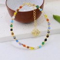 New Bohemia Brief Paragraph National Winds Pony Beads Lotus pendant Colorful Handmade beaded Bracelet