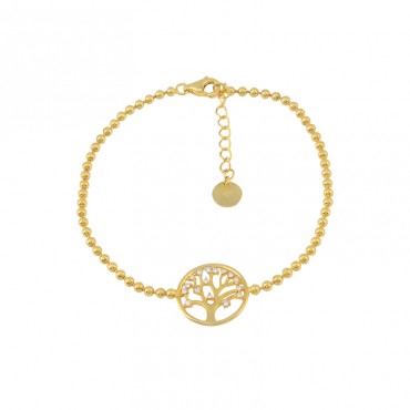 New style Hot Sell gold-plated tree pendant Bracelet Bangle Charm 925 sterling silver For Women Lady