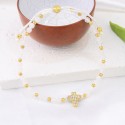 Charm Fashion Custom Hot Sell White beads hand-beaded Bracelet Bangle Charm 925 sterling silver For Women Lady