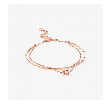 The new 925 silver double layer small waist bracelet for girls is simple and niche. The bracelet is light and luxurious, and is directly supplied by manufacturers