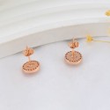 Fashion Simple Design  Pink Color Pave CZ Gemstone Earring- Gemstone 925 Silver Stud Earrings For Women