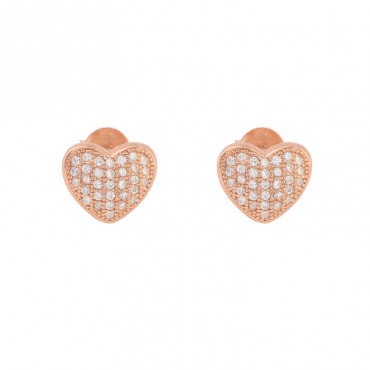 New Super Sparkling, Light Luxury, Full of Zirconium Love Ear Buckle Earrings, Advanced Feeling, Versatile and Versatile, Small and Popular Design, Sweet Earrings for Women