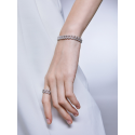Kisvi original 925 silver fashion jewelry classic versatile Cuban chain bracelet ins personalized diamond bracelet for female couples
